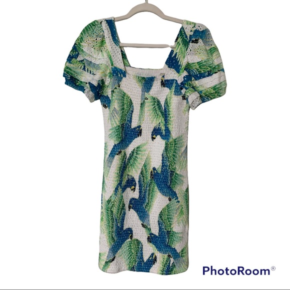 FARM Rio Tropical Parrot Smocked Dress - Picture 5 of 7